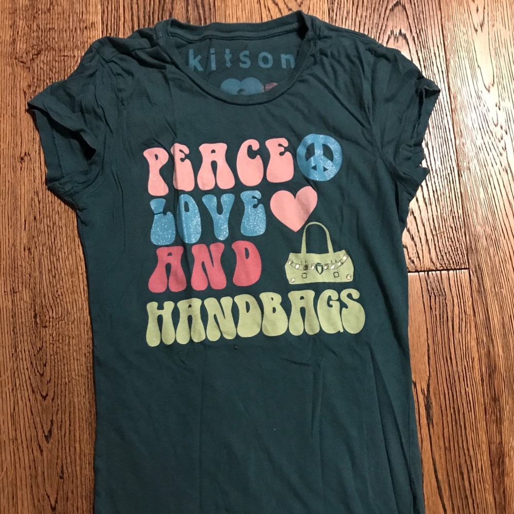 Vintage Kitson Peace Love & Handbags T-Shirt